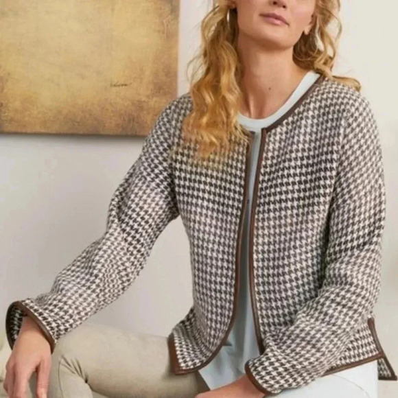 NWOT  Soft Surroundings houndstooth jacket - Picture 9 of 9